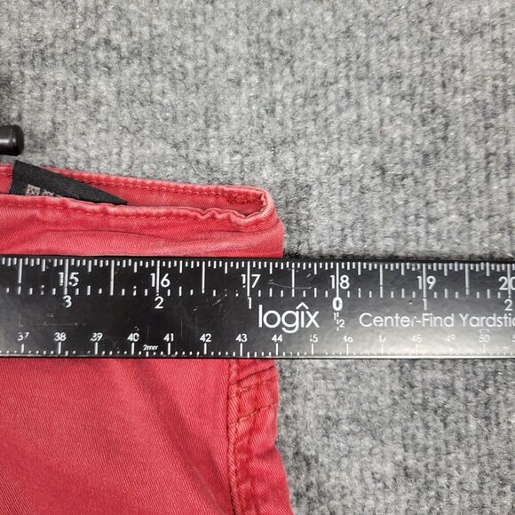 ROCKSTAR RSM201PFD Red Button Fly Straight Leg Mid Rise Denim Jeans SIZE 36 - Picture 12 of 14